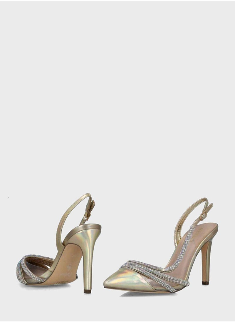 MENBUR - Pointed Toe Ankle Strap Pumps - Image 1