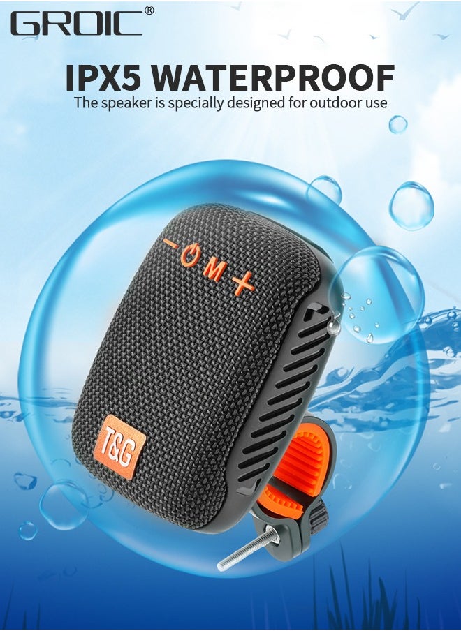 GROIC - Portable Bluetooth Speaker,Waterproof Wireless Portable Outdoor Speaker,TWS Dual Pairing Wearable Speaker 5.0,,Bluetooth Speaker for Bicycle Scooter Riding Sports - Image 1