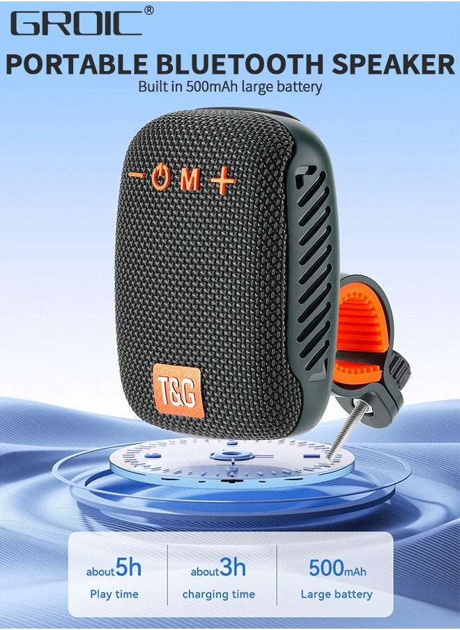 GROIC - Portable Bluetooth Speaker,Waterproof Wireless Portable Outdoor Speaker,TWS Dual Pairing Wearable Speaker 5.0,,Bluetooth Speaker for Bicycle Scooter Riding Sports - Image 1