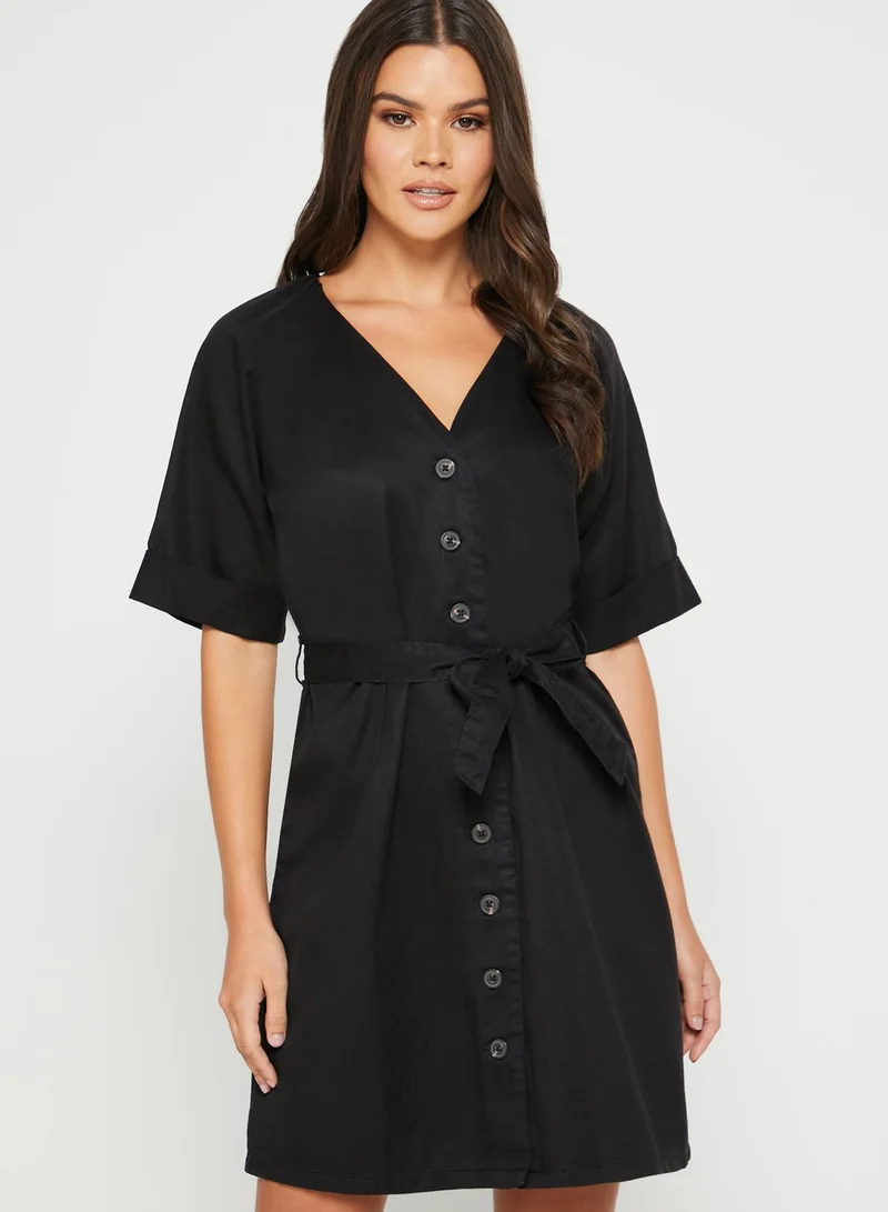 NEW LOOK Button Down Belted Shirt Dress