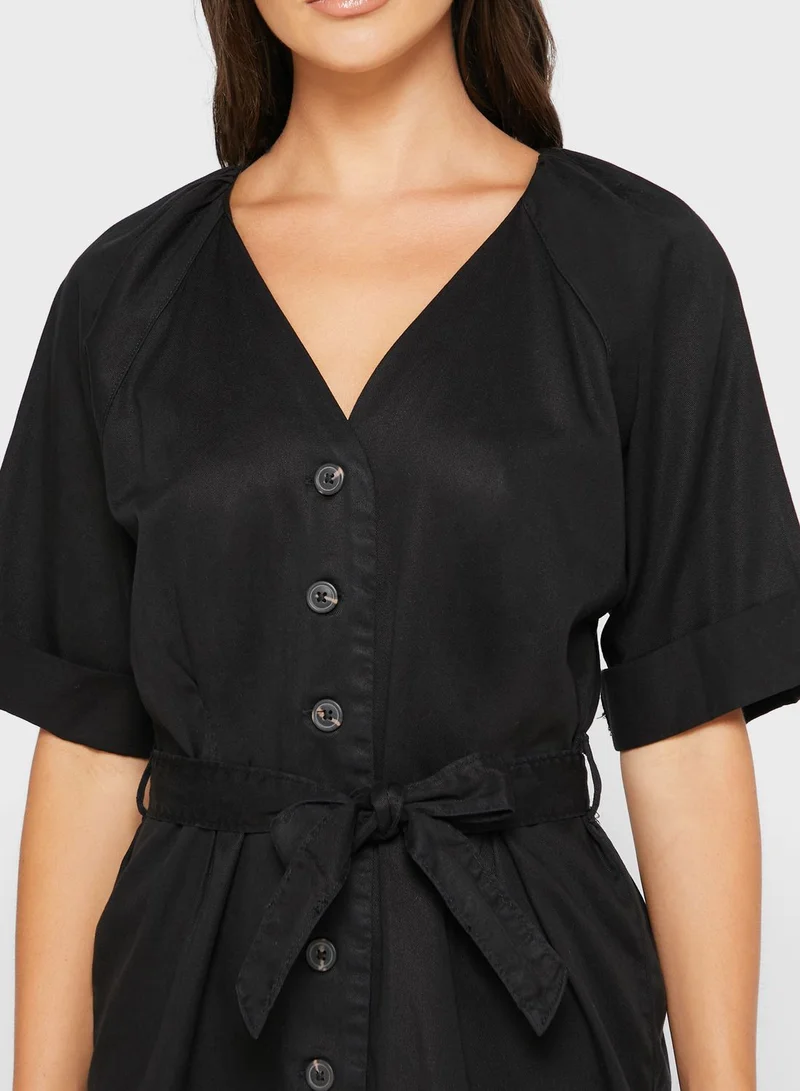 NEW LOOK Button Down Belted Shirt Dress