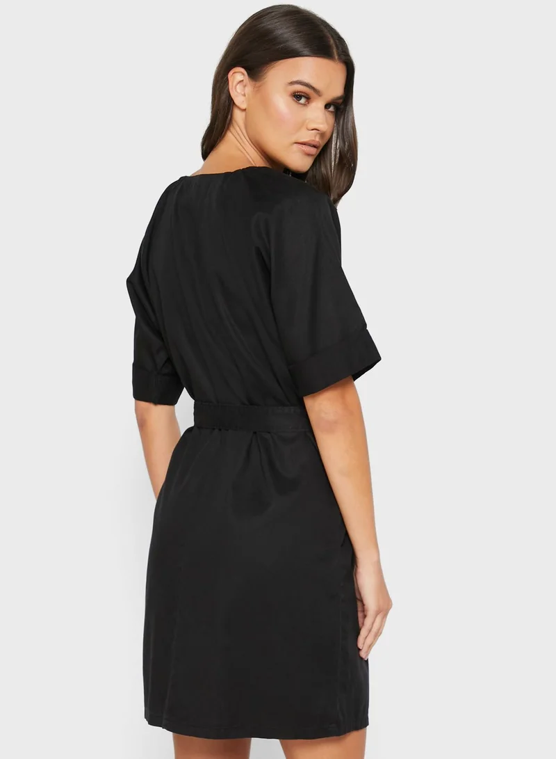 NEW LOOK Button Down Belted Shirt Dress