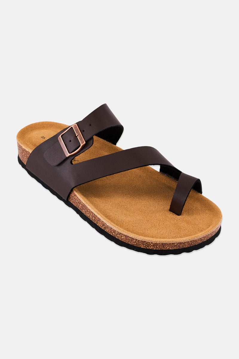 English Laundry Men Adjustable Buckle Sandals, Brown - Image 1