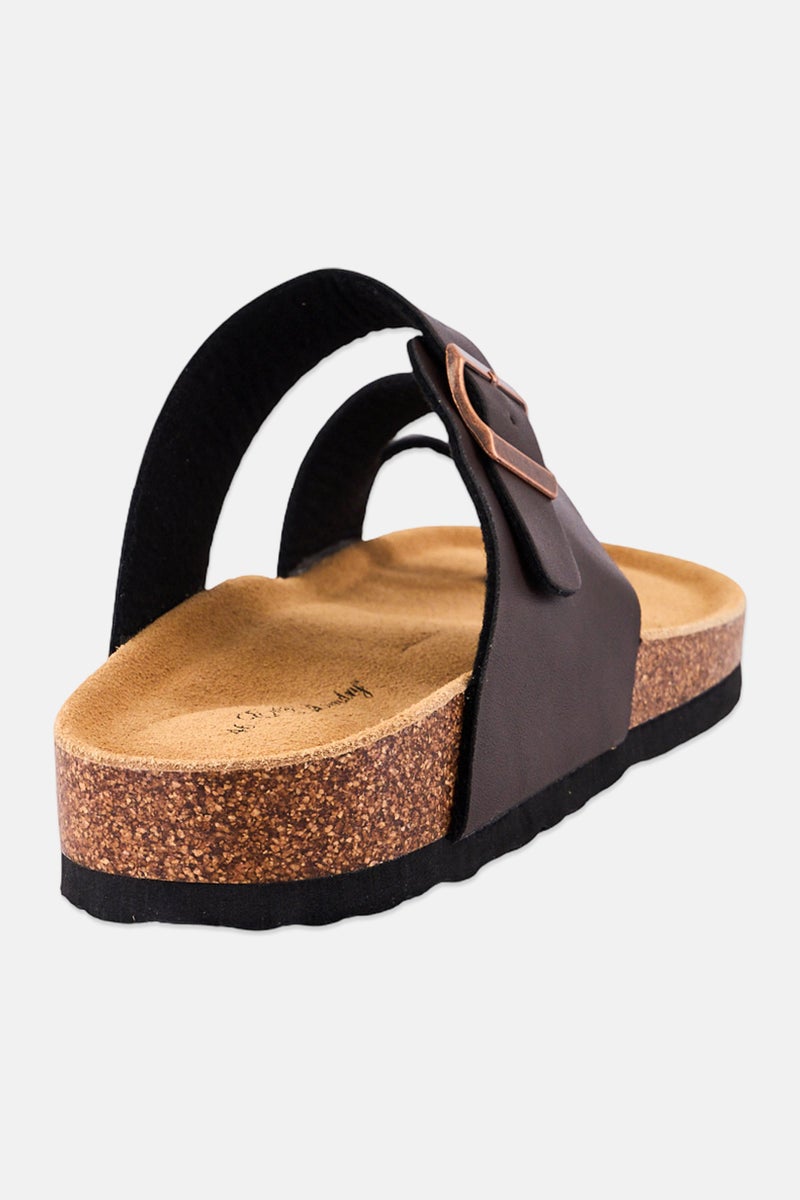 English Laundry Men Adjustable Buckle Sandals, Brown - Image 4