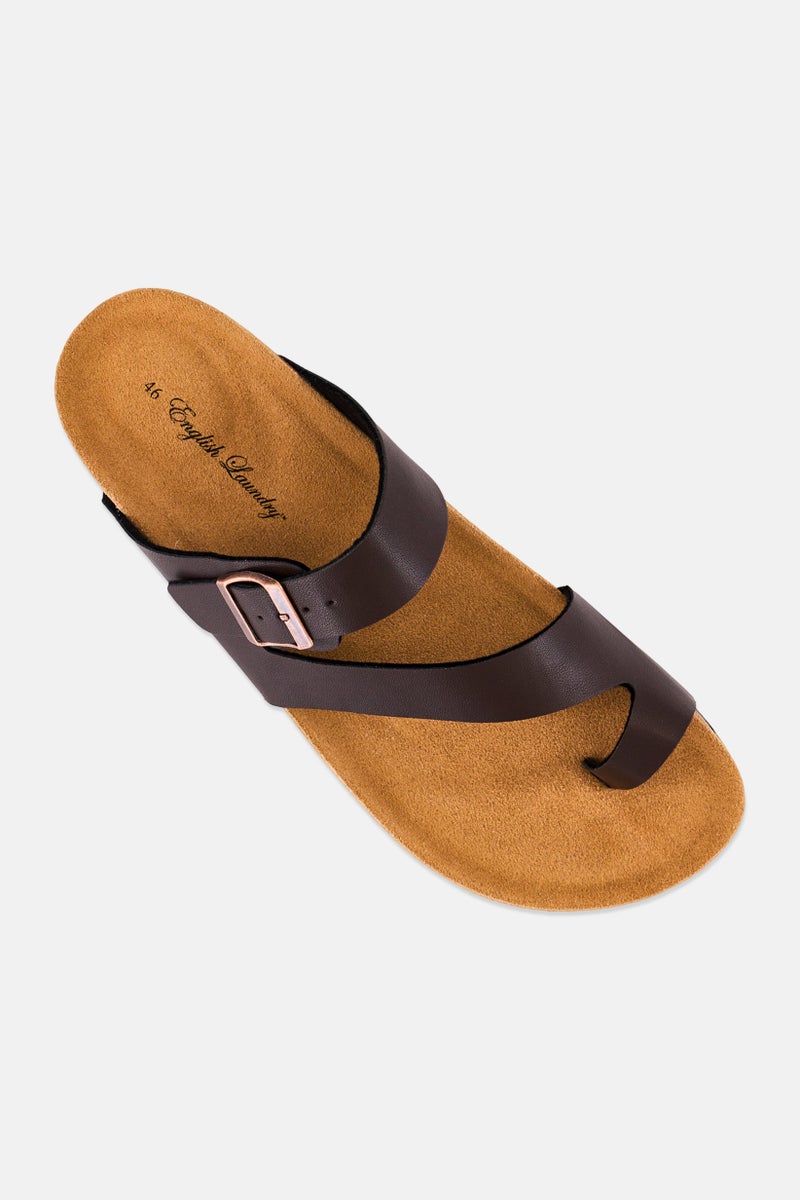English Laundry Men Adjustable Buckle Sandals, Brown - Image 3