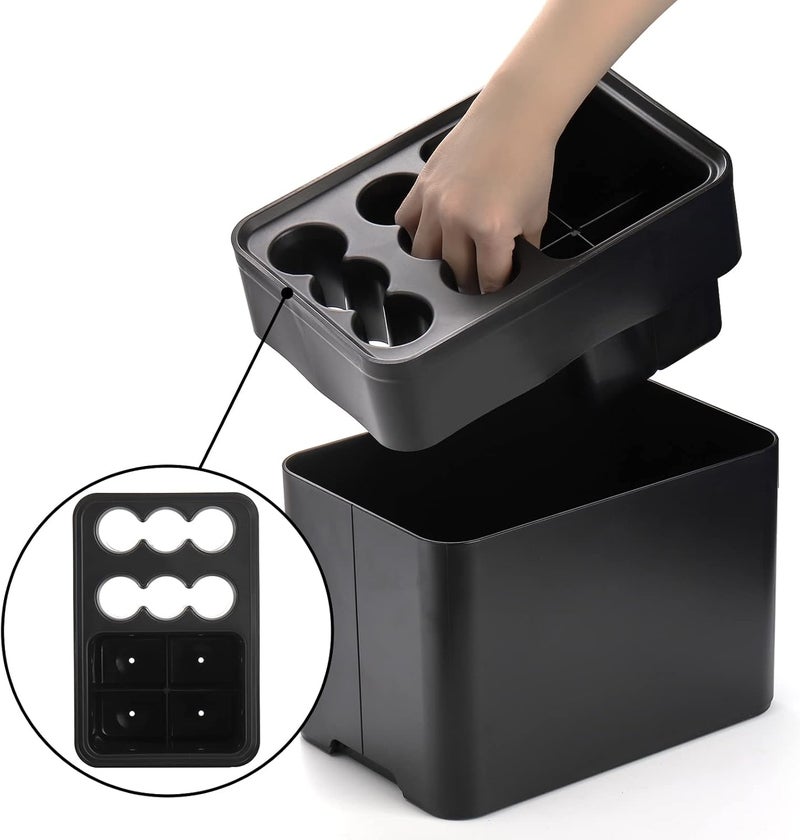 Elsjoy Black Umbrella Stand, Entryway Umbrella Organizer, Compact and Efficient with Removable Drip Tray, Holds 10 Umbrellas - Image 4