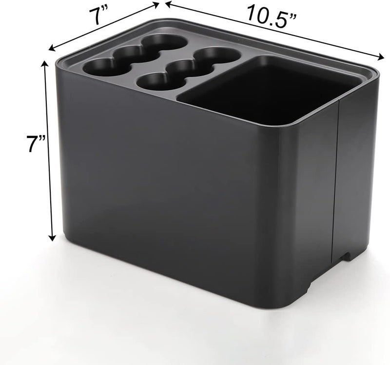 Elsjoy Black Umbrella Stand, Entryway Umbrella Organizer, Compact and Efficient with Removable Drip Tray, Holds 10 Umbrellas - Image 2