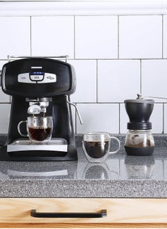 Eworld Set of 2 Double Wall Insulated Glass Mugs with Handle for Drinkware Coffee Tea Heat Resistant Double Layer Available in 250ml, 350ml & 450ml  - Image 5