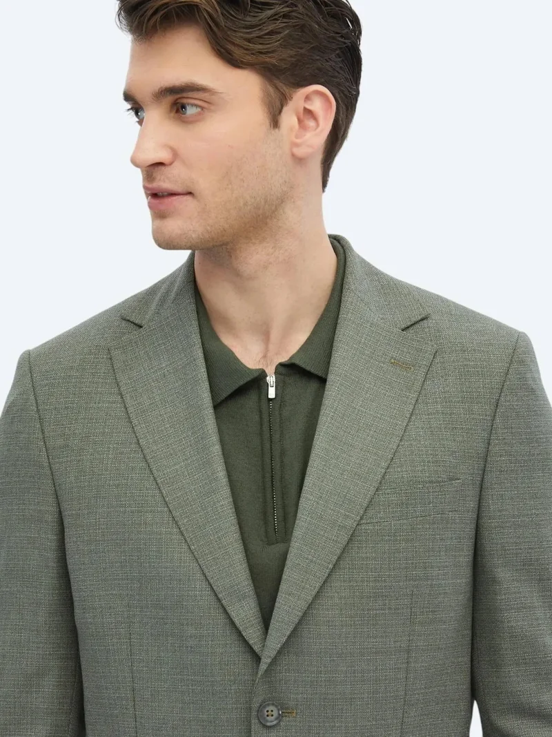 كيب جاكيت عصري بنقشة كاكي