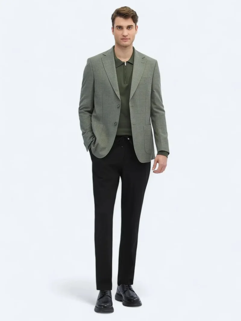 كيب جاكيت عصري بنقشة كاكي