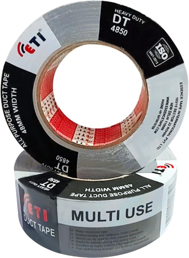 ETI Duct Tape 48mm x 50 Mtr Pack of 1 Roll,Grey - Image 4