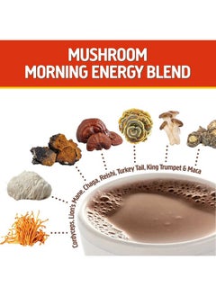 Om Mushroom Superfood Morning Energy Blend Mushroom Powder Drink 8.47 Ounce Canister Coffee Free Energy Drink With Cordyceps Vitamin D2 Agaricus Bisporus Lion Mane Rhodiola And Turkey Tail  - Image 5