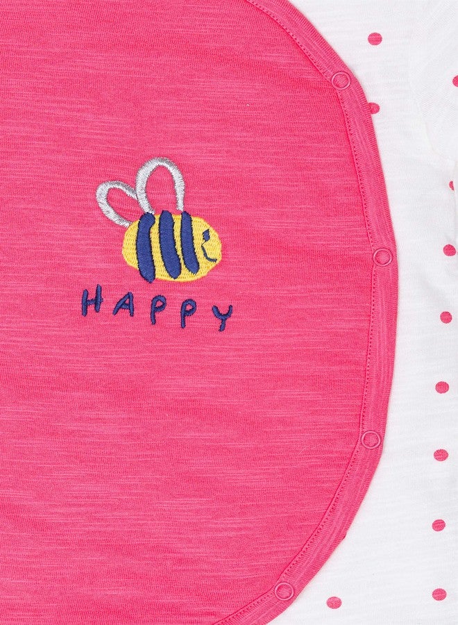 Hamleys H by Hamleys Unisex Kids Polka Print Pink Romper (_8904301790085_Multicolor_6-9M_) - Image 3
