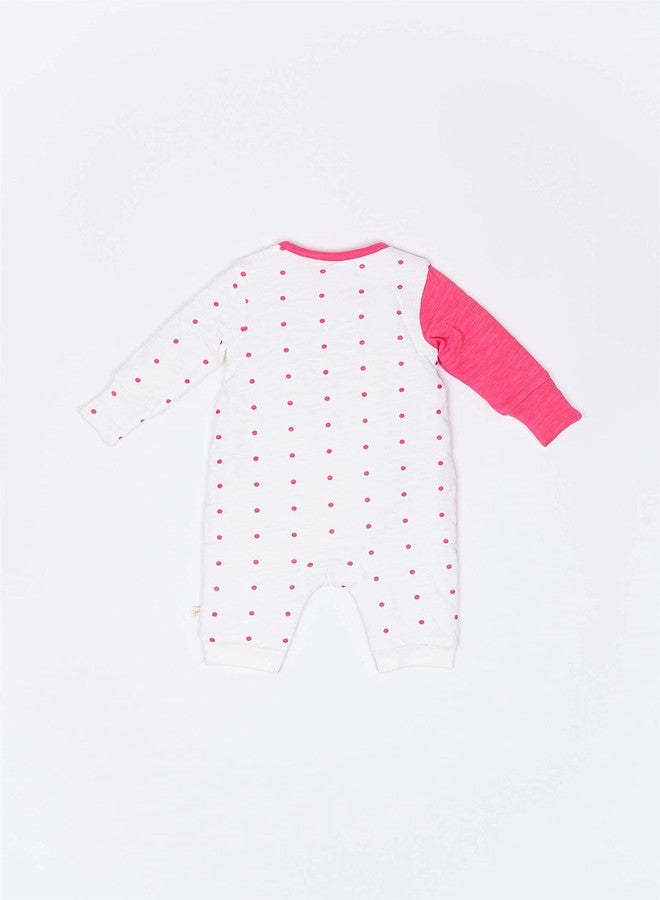 Hamleys H by Hamleys Unisex Kids Polka Print Pink Romper (_8904301790085_Multicolor_6-9M_) - Image 2
