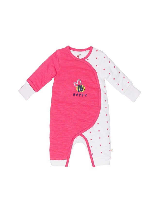 Hamleys H by Hamleys Unisex Kids Polka Print Pink Romper (_8904301790085_Multicolor_6-9M_) - Image 1