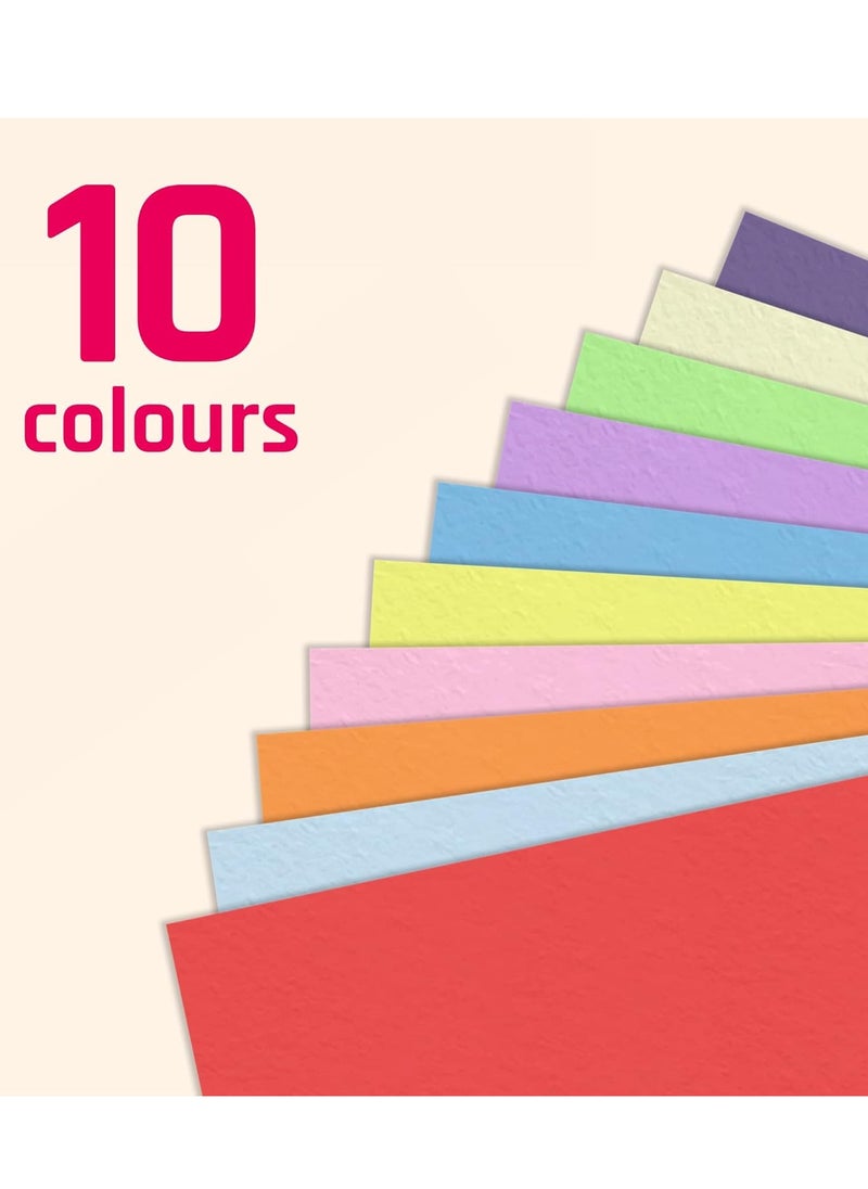 Sadaf 50-Sheet A3 Size Coloured Paper 80gsm Assorted Colours  - Image 3