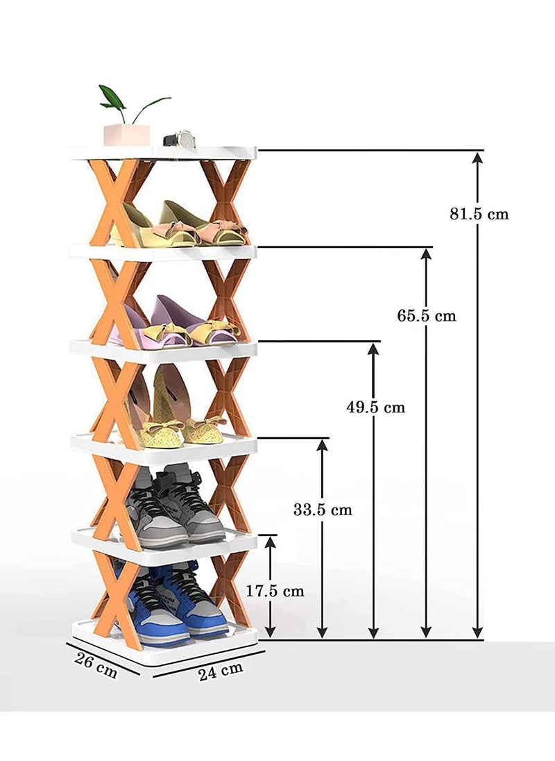 6 Tiers Shoe Rack, Space Saving Shoe Shelf Organizer, Stackable Vertical Shoe Tower For Entryway Closet Hallway (Blue) 6 Pairs Of Shoe 81X24X25 Cm - pzsku/Z429AE79DAD20EEFF97F1Z/45/_/1686131715/d43a6a81-9510-4981-8f8d-5f86aa62348d