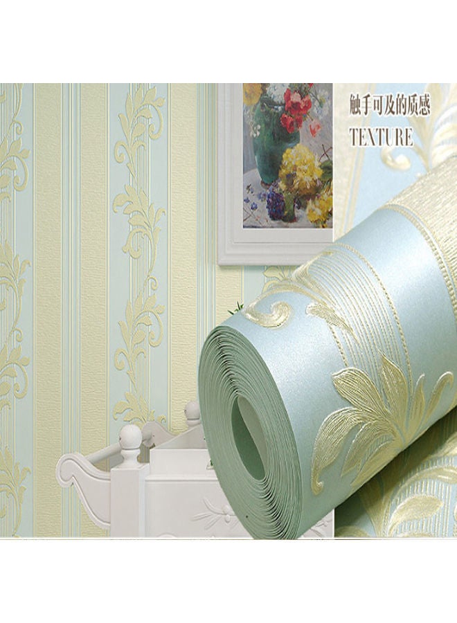 ورق حائط بتصميم مخطط لغرفة المعيشة أزرق 10x0.53متر