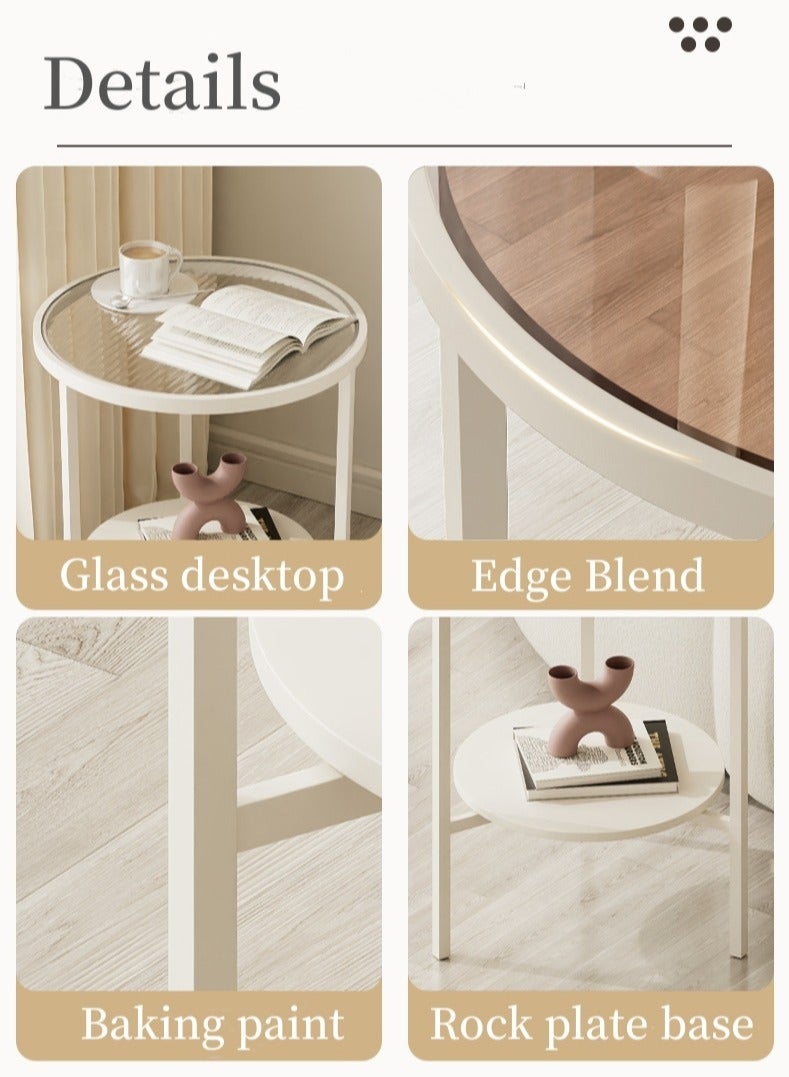 شو وو الشمال نمط الحد الأدنى الحديثة جولة صغيرة الزجاج جولة الجانب طاولة القهوة نهاية الجدول للمنزل غرفة المعيشة غرفة نوم غرفة الدراسة مكتب - Image 2