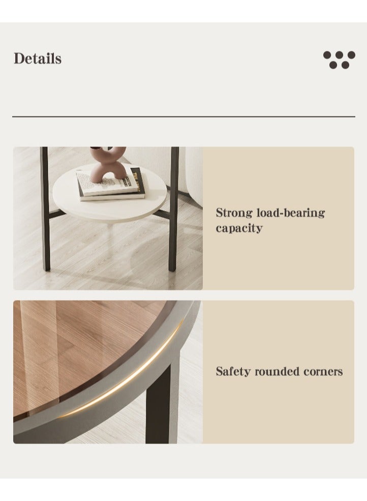 شو وو الشمال نمط الحد الأدنى الحديثة جولة صغيرة الزجاج جولة الجانب طاولة القهوة نهاية الجدول للمنزل غرفة المعيشة غرفة نوم غرفة الدراسة مكتب - Image 4