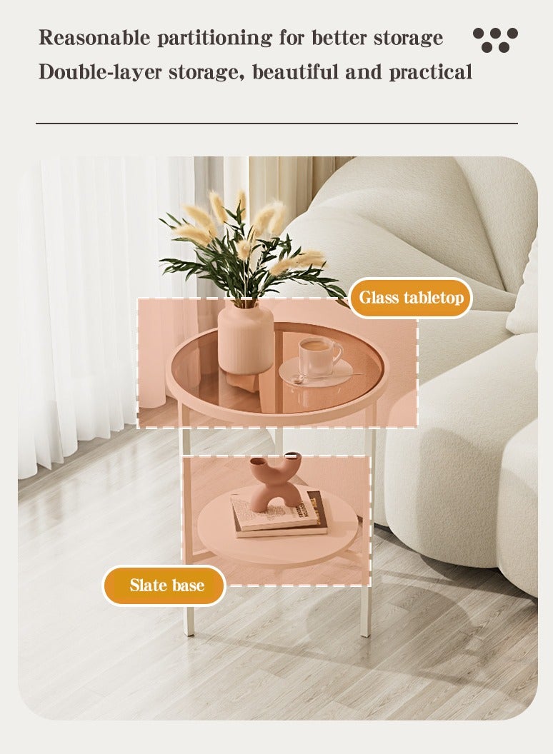 شو وو الشمال نمط الحد الأدنى الحديثة جولة صغيرة الزجاج جولة الجانب طاولة القهوة نهاية الجدول للمنزل غرفة المعيشة غرفة نوم غرفة الدراسة مكتب - Image 3