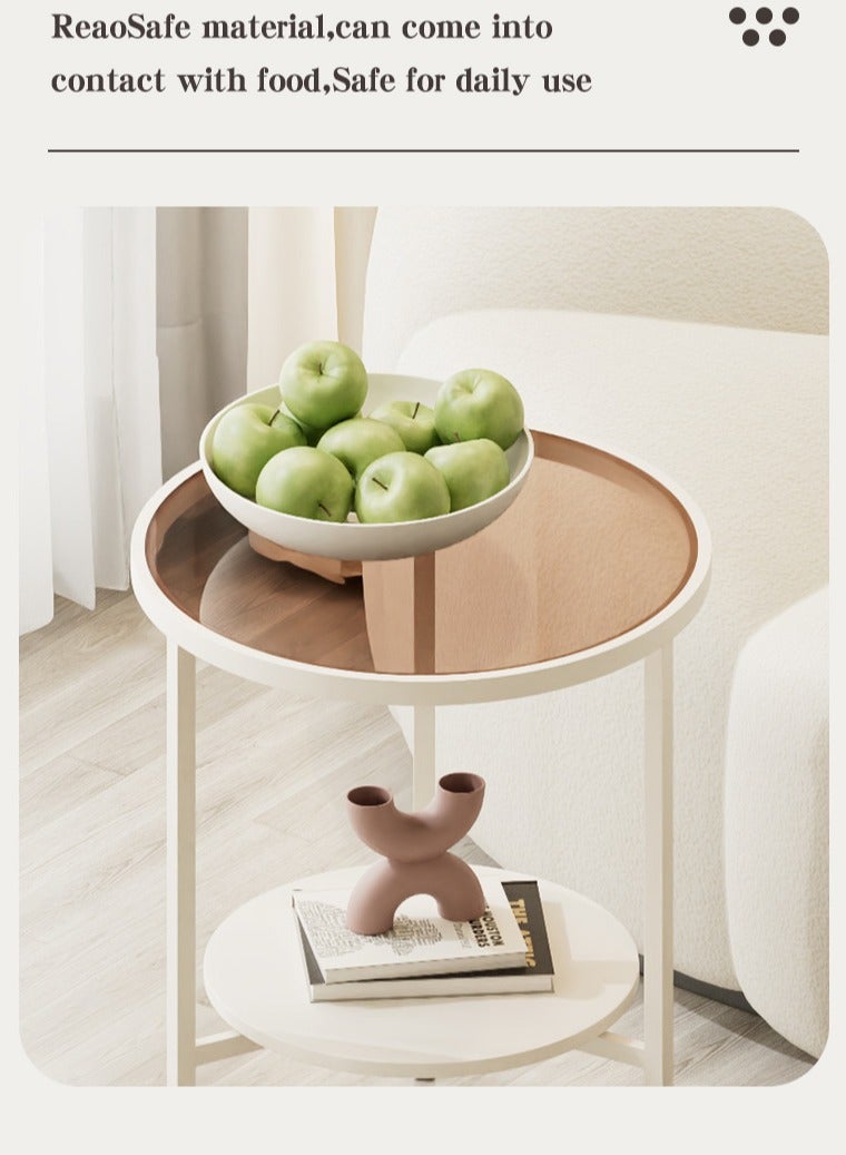 شو وو الشمال نمط الحد الأدنى الحديثة جولة صغيرة الزجاج جولة الجانب طاولة القهوة نهاية الجدول للمنزل غرفة المعيشة غرفة نوم غرفة الدراسة مكتب - Image 5