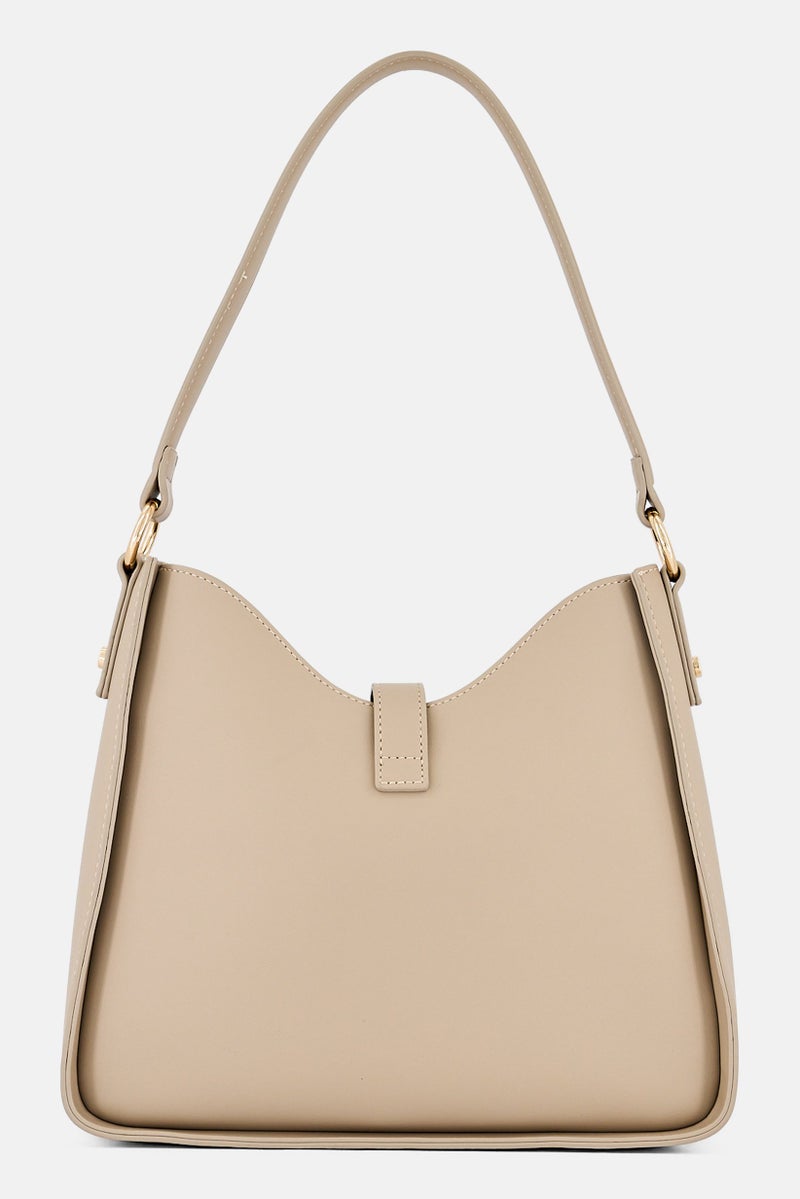 Kathy Ireland Women Plain Cross Body Bag, Taupe - Image 4