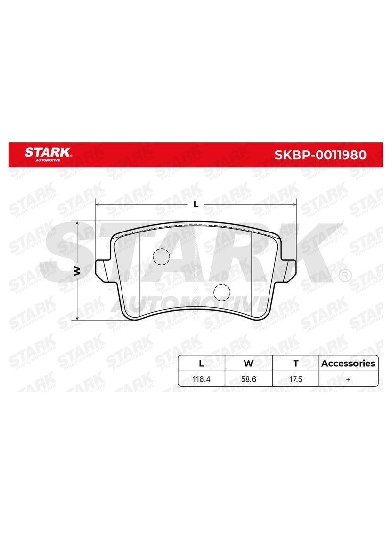 Stark BRAKE PAD SET FOR "8K0698451 /  8K0698451A /  8K0698451C /  8K0698451D /  8K0698451B /  8K0698451E /  8K0698451F /  8K0098601E /  8K0098601F - Image 4