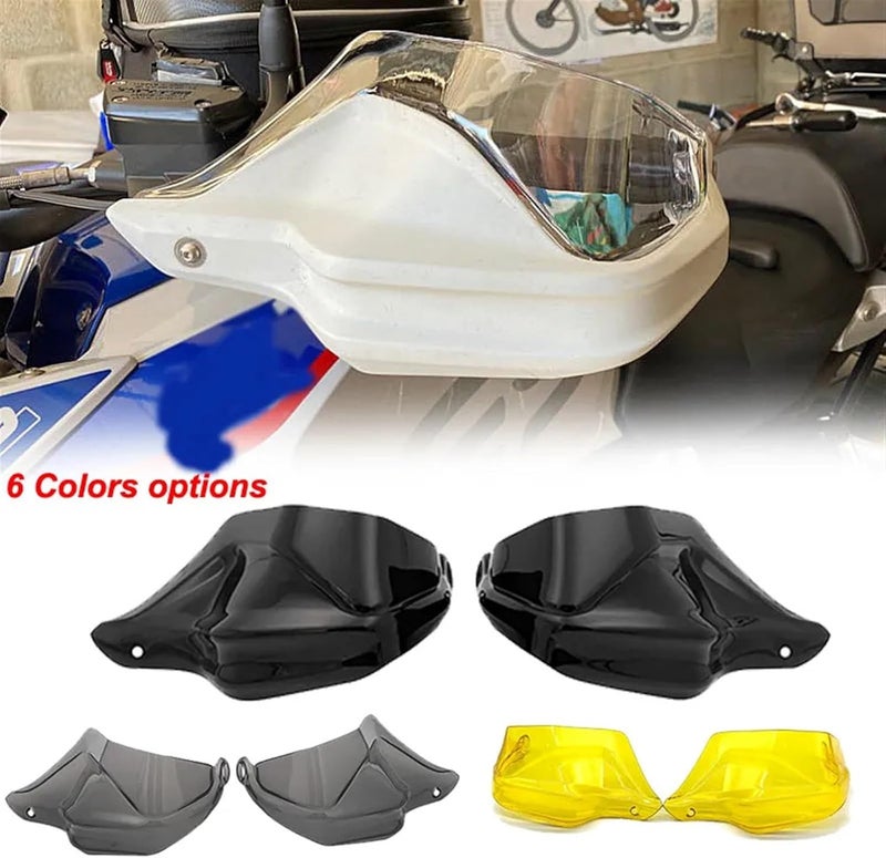 QASULER Motorcycle Hand Guards - Light Smoke - Image 2