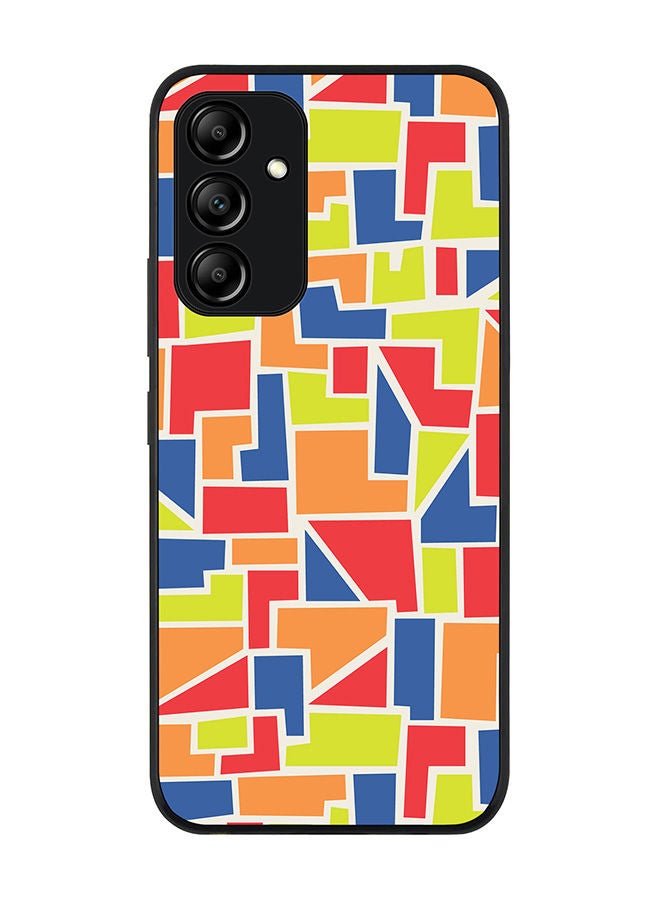 Stylizedd Rugged Black edge case for Samsung Galaxy A54 5G Slim fit Soft Case Flexible Rubber Edges Anti Drop TPU Gel Thin Cover - Color Shapes - Image 1