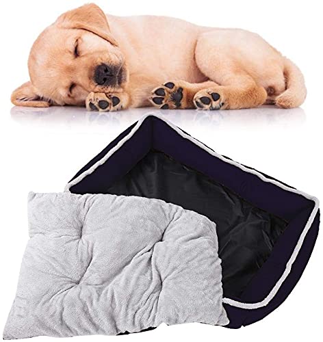 KOZI PET Soft Dog Bed Pet Sleeping Cushion Dogs & Cats House Warm Sofa Basket for Small, Medium and Large Pets, Durable (Small-Black) - Image 1