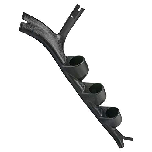 GLOWSHIFT بود عدادات عمود ثلاثي أسود من جلو شيفت متوافق مع شيفروليه C10 1973-1987 - بلاستيك ABS - يركب (3) عدادات 2-1/16" (52mm) على عمود A في الشاحنة - Image 1