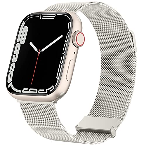 Meliya Straps Compatible with Apple Watch Band 38mm 40mm 41mm 42mm 44mm 45mm 46mm 49mm Women Men, Adjustable Mesh Loop Magnetic Milanese Strap for iWatch Series 10 9 8 7 6 5 4 3 2 1 SE - Image 1