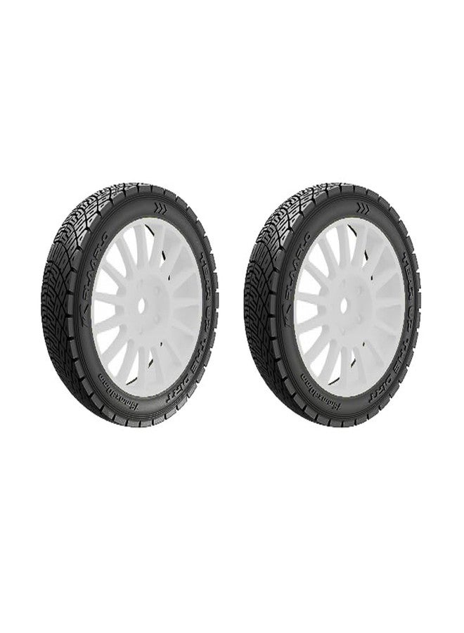 CROBOLL XTS-084 Wheel hub& Tire (White) for 1:10 Rally Car (2PCS)