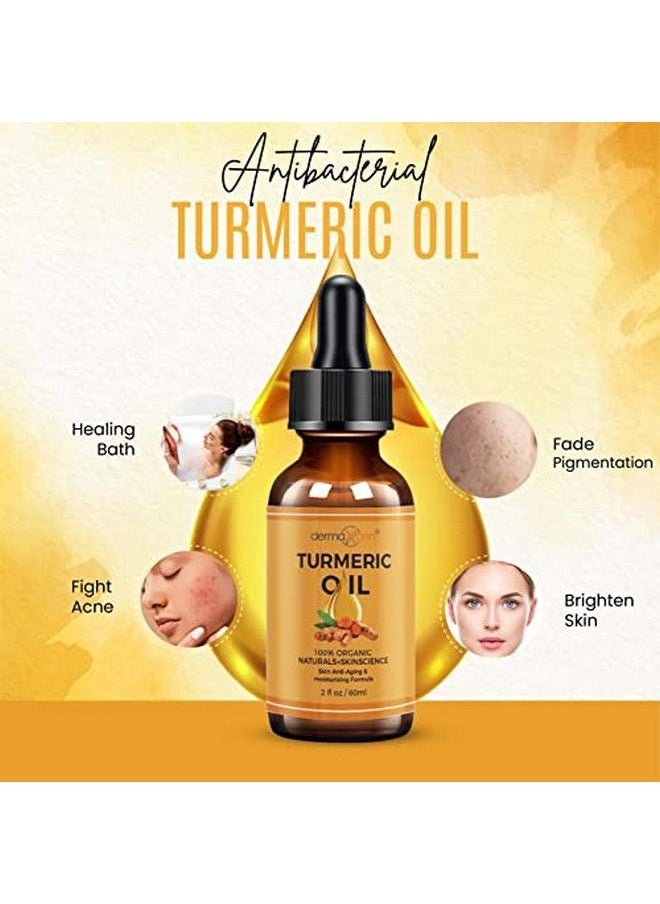 dermaxgen - Turmeric Oil + Organic Acne Treatment Dark Spot Remover Clear Skin Tone Hydrate Dull & Dry Skin Anti Aging Skin Care Glow Oil For Face Neck & Eye  (2 Fl Oz) - Image 1