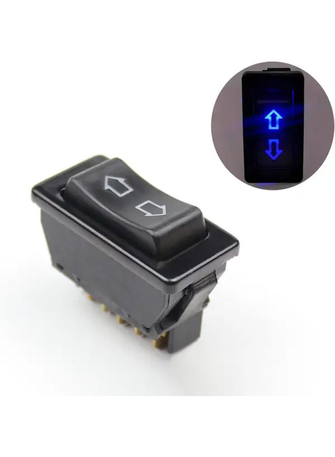 Universal Direct Current 12V 20A Auto Car Power Window Switch 5 Pins Blue 15A - Image 1