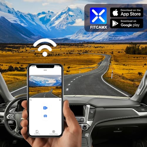 FITCAMX كاميرا داش فيت كام إكس 4K مناسبة لشيفروليه سوبربان وتاهو 2015-2020 (مع خاصية التعتيم التلقائي)، مظهر متكامل مثل OEM، فيديو UHD 2160P، واي فاي مدمج، تسجيل متكرر، حساس G، سهل التركيب، بطاقة 64 جيجابايت - Image 4