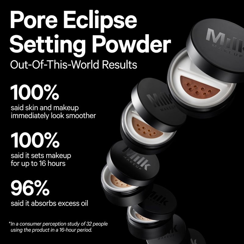 Milk Makeup Pore Eclipse Matte Translucent Setting Powder â€“ Controls Shine, Blurs Pores + Sets Makeup Up to 16 Hours â€“ Weightless, Talc-Free Formula with a Matte Finish â€“ Translucent Light, 0.27oz - Image 4