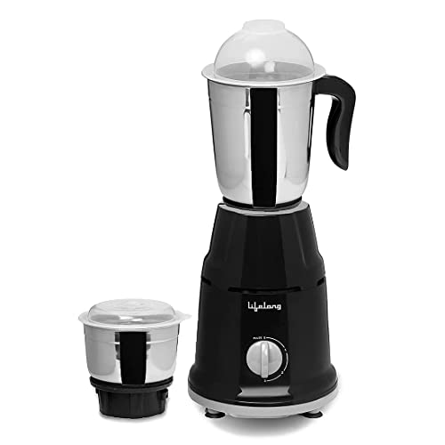 Lifelong Mixer Grinder for Kitchen - 2 Jars 500 Watt - Mixie with Mini Jar for Chutney & Liquidizing Jar used as Wet Grinder & Blender for Milkshake, Smoothie, Puree -Stainless Steel Blades (LLMG93) - Image 1
