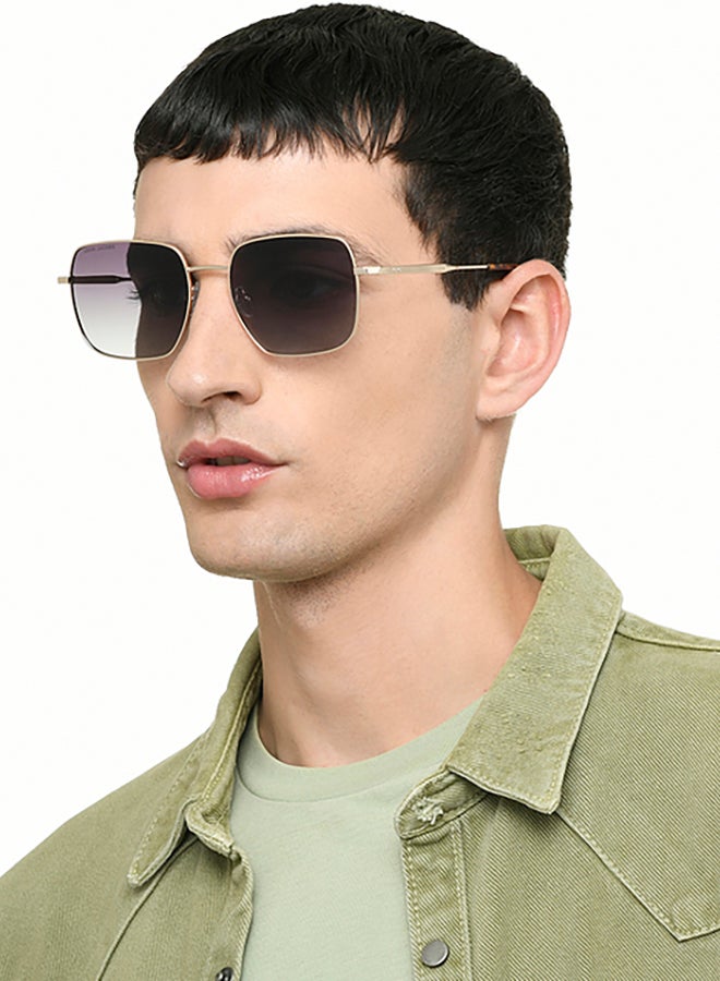 John Jacobs Unisex John Jacobs | Gold - Grey | Full Rim Square Stylish & Premium Sunglasses | JJ Acetate | Polarized and 100% UV Protected | Men & Women | Medium | JJ S70010 - Image 3