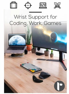 KASTWAVE 2 Pieces Ergonomic Gliding Palm Rest, Smooth Glide, Soft Cooling Material, Sliding Wrist Pad That Moves with Your Mouse  - Image 3