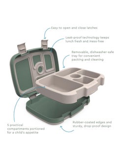 Bentgo Kids Prints Leak Proof, 5 - Compartment Bento - Style Kids Lunch Boxideal Portion Sizes For Ages 3 To 7Bpa - Free, Dishwasher Safe , Food - Safe Materials (Dino Fossils)  - Image 1