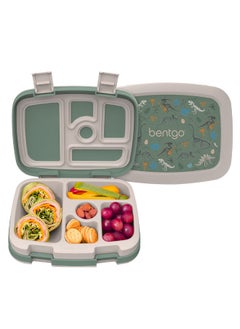 Bentgo Kids Prints Leak Proof, 5 - Compartment Bento - Style Kids Lunch Boxideal Portion Sizes For Ages 3 To 7Bpa - Free, Dishwasher Safe , Food - Safe Materials (Dino Fossils)  - Image 3