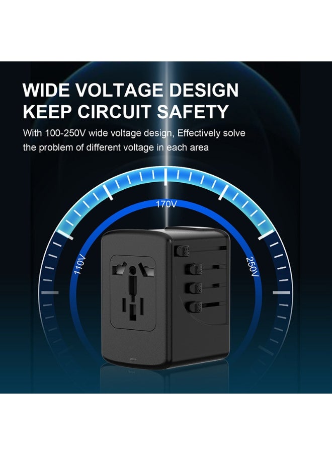XiuWoo Global Universal Travel Charger - 2A with 3 Type-C Ports Adapter  - Image 5