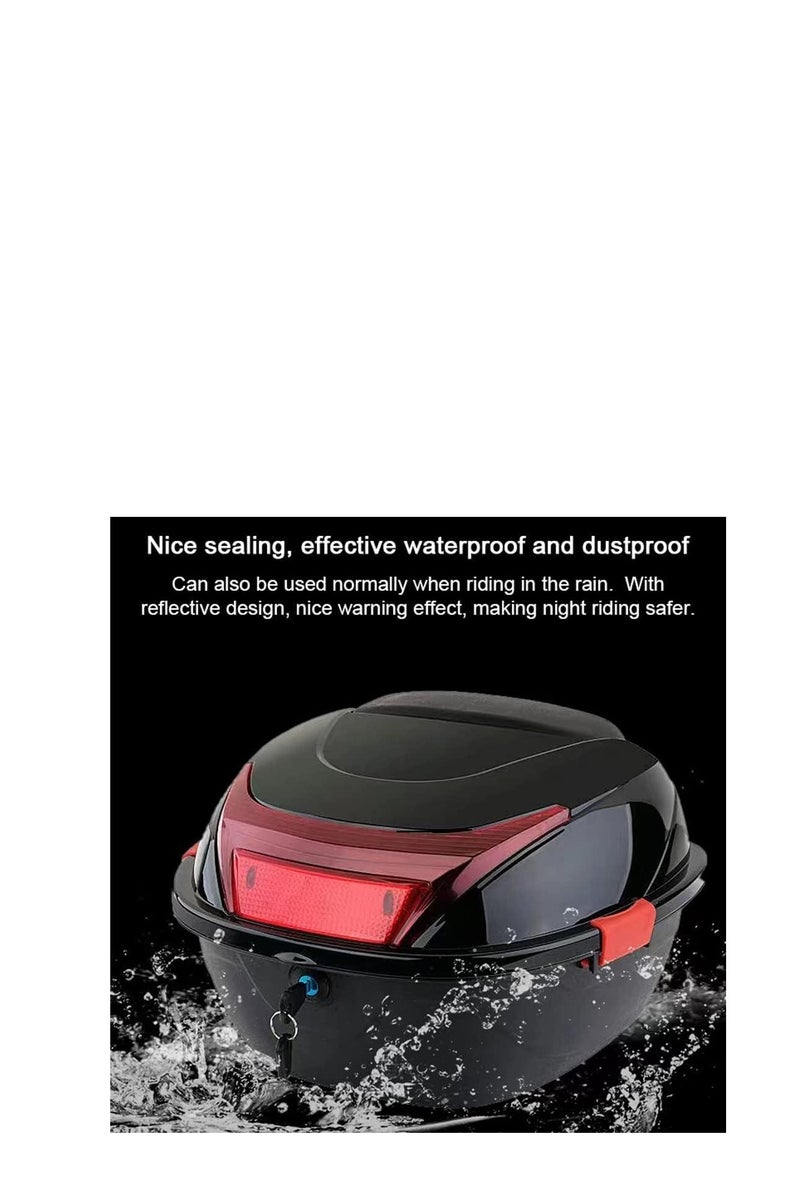 Generic 28L Motorcycle Rear Trunk Box, Large Waterproof Storage Bag with 2 Keys - Image 3