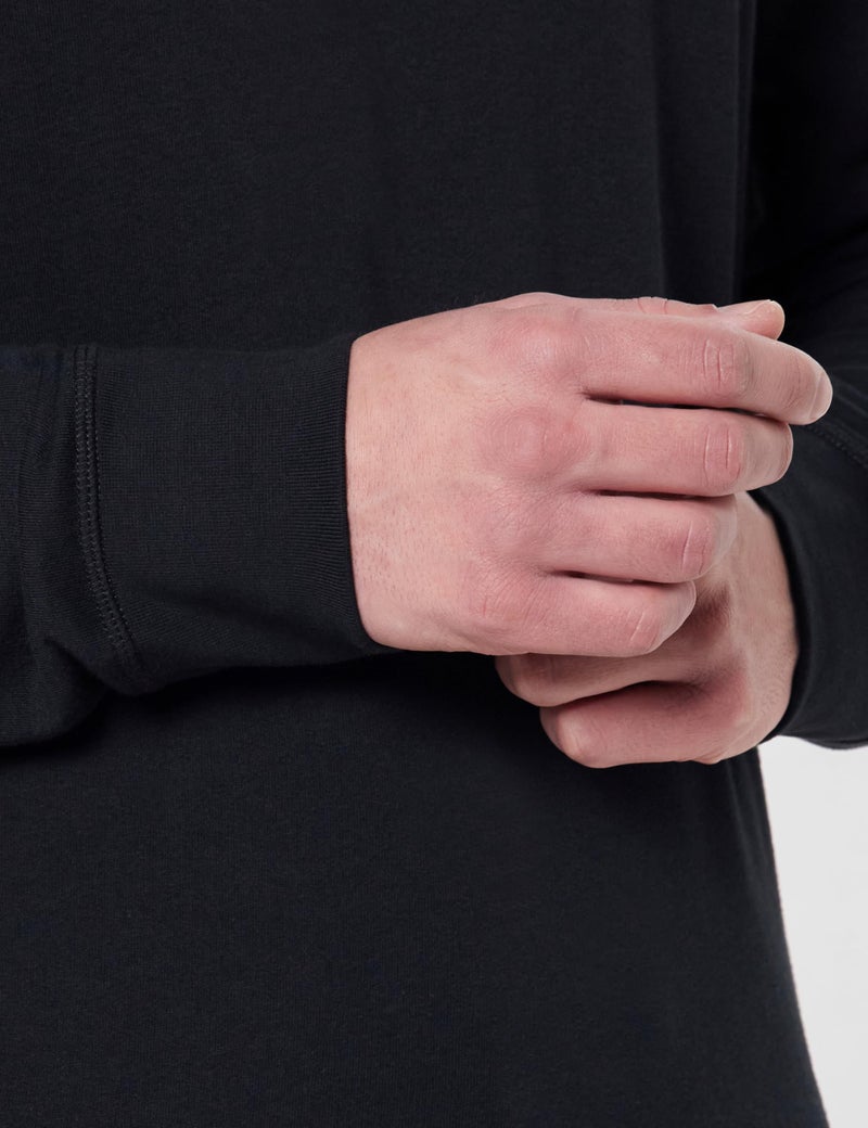 Van Heusen Athleisure Men Sweatshirt - Cotton Rich - Ultra Soft, Crew Neck, Long Sleeve_60076_Black_L - Image 5