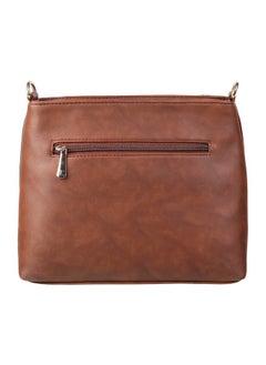 Mochi Mochi Women Brown Zip Top Sling Bag (66-7355)  - Image 3