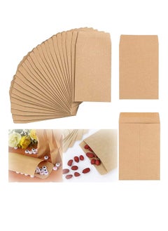 Y&D 100 Pack Kraft Coin Envelopes, Small Parts Envelopes Seed Stamps Storage Packets for Home Garden, Office or Wedding Gift(3.23"×4.53")  - Image 1