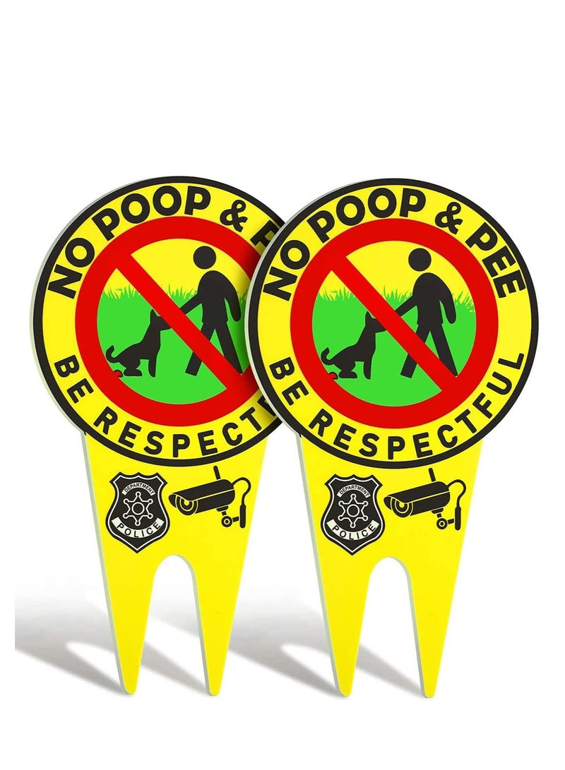 Excefore Sign No Dog fromProhibiting Dogs from Peeing in the Garden Sign Luminous Be Respectful Sign Yard Dog Sign with Stake Glow in the Dark Dog Signs - Image 1