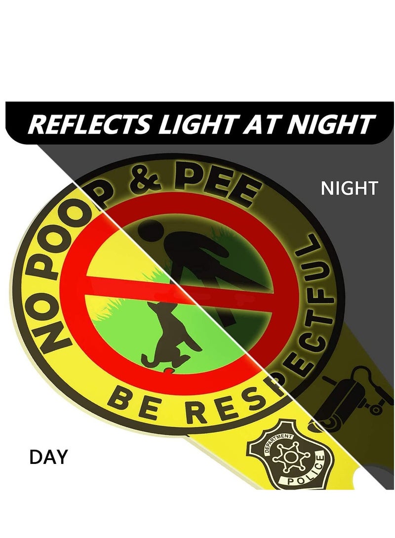Excefore Sign No Dog fromProhibiting Dogs from Peeing in the Garden Sign Luminous Be Respectful Sign Yard Dog Sign with Stake Glow in the Dark Dog Signs - Image 3